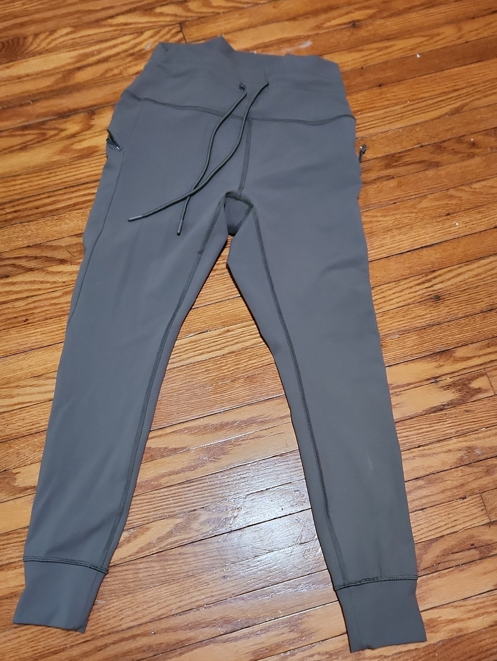 Avalanche Gray High-Waist Track Joggers